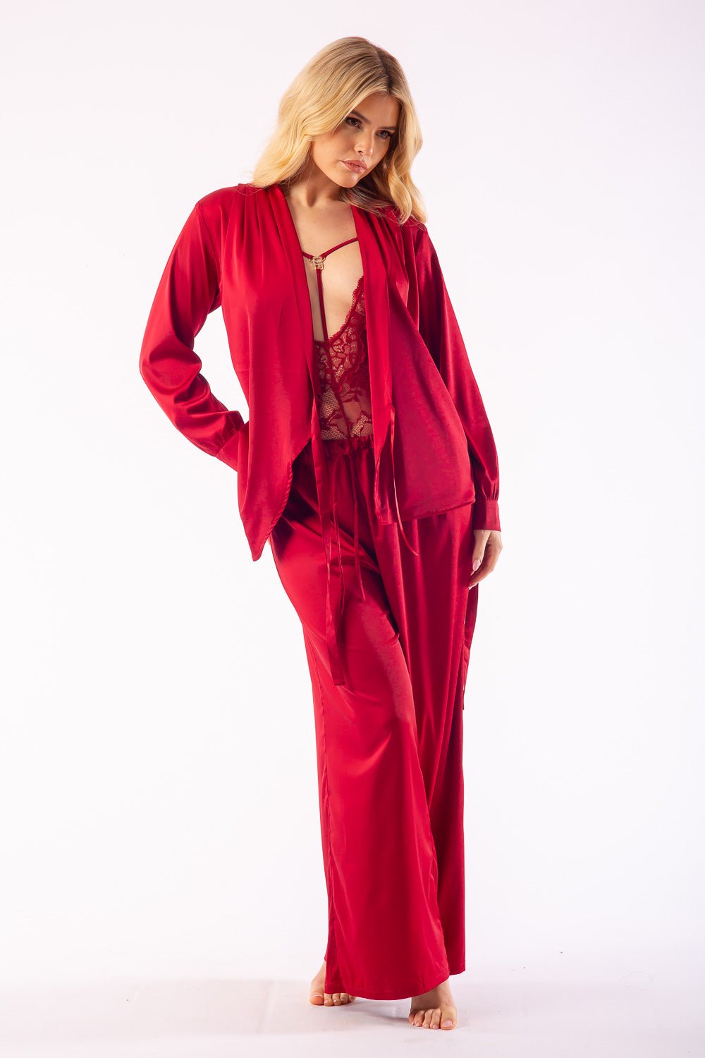 Donna D’Oro Luxury Satin Pyjama Set - ROOSHKA Women&